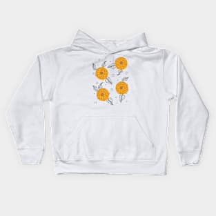 Sketchy Flowers Kids Hoodie